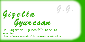 gizella gyurcsan business card
